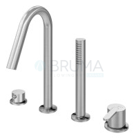 Змішувач на борт ванни, на 4 отвора X-Alpha 186 990 1IS Satin stainless steel