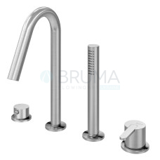 Змішувач на борт ванни, на 4 отвора X-Alpha 186 990 1IS Satin stainless steel
