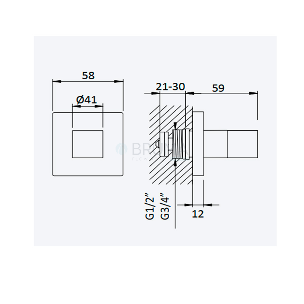 Запірний вентиль 3/4"  - Quadra 139 590 4CR Cromado / Chrome